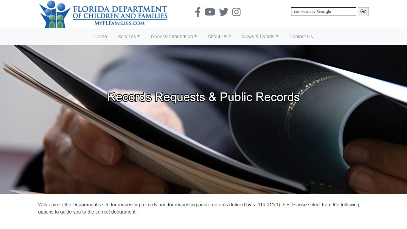 Records Requests & Public Records - Florida Department of Children and ...